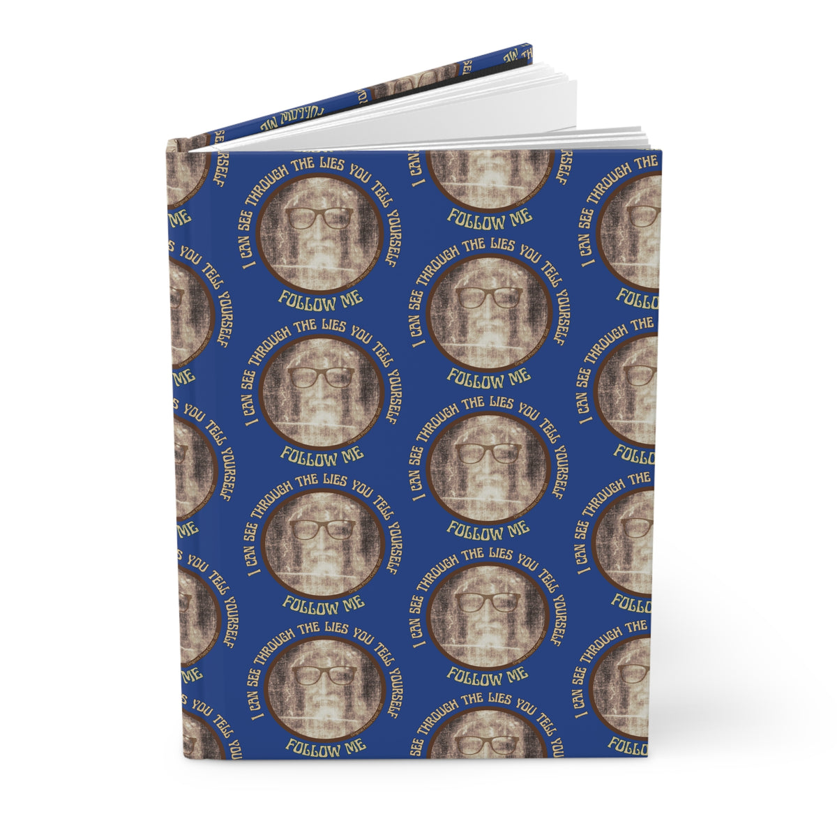 Inspirational Hardcover Journal - 'Follow Me Through the Lies' Design